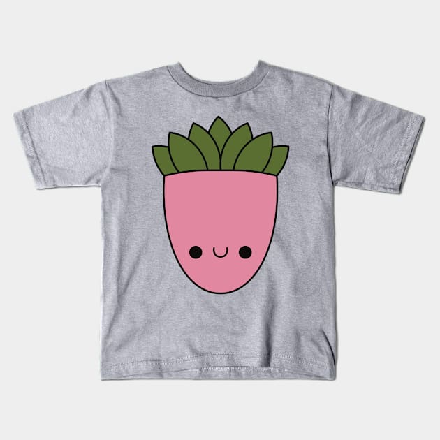 Cute Kawaii Succulent Plant Kids T-Shirt by KawaiiByDice